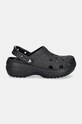 Шльопанці Crocs Classic Platform Glitter Clog W 207241.001 чорний AW24