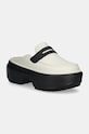 Crocs papuci Stomp Loafer Clog platformă bej 209937.1HR