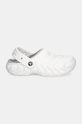 Crocs ciabatte slide Classic Lined Overpuff Clog 210059.100 bianco AW24