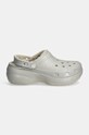 Шлепанцы Crocs Classic Platform Glitter Lined Clog W 210413.040 серебрянный AW24