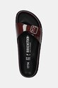 Birkenstock 1774 leather sliders Madrid Shiny Patent Leather maroon 1028659