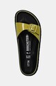 Шкіряні шльопанці Birkenstock 1774 Madrid Shiny Patent Leather зелений 1028698