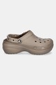 Šľapky Crocs Classic Platform Lined Clog 207938.197 hnedá AW24