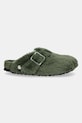 Шерстяные тапки Birkenstock 1774 Boston BB Shearling 1029943 зелёный AW24