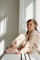 Konges Sløjd kapcie dziecięce GLOBE FOOTIES KS101296.G różowy