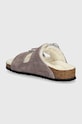 DÍVKA Dětské semišové pantofle Birkenstock Arizona Shearling 1027920 růžová