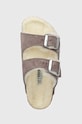 Dětské semišové pantofle Birkenstock Arizona Shearling růžová 1027920