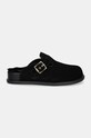 Детские замшевые шлепанцы Elisabetta Franchi F4A1.E0170.0446 чёрный AW24