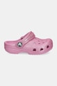 Crocs slapi copii CLASSIC GLITTER CLOG 206992.CLASSIC.GLITTER roz SS25
