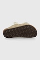 Birkenstock klapki zamszowe dziecięce Arizona Shearling 1028689 beżowy