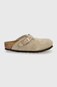 Dječje natikače od brušene kože Birkenstock Boston 1027875 bež AW24