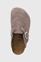 Birkenstock klapki zamszowe dziecięce Boston różowy 1027894