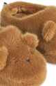 Chlapec Detské papuče Liewood Aviaja Bear Slippers LW19587 hnedá