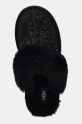 Dječje kućne papuče od brušene kože UGG COZY II SHIMMER SKY crna 1157672K