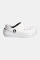 Дитячі шльопанці Crocs CLASSIC LINED CLOG 207009.CLASSIC.LINED.CL білий AW24
