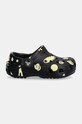 Παιδικές παντόφλες Crocs CLASSIC GLOW SPACE CLOG 210358.CLASSIC.GLOW.SPA μαύρο AW24