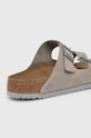 Shoes Birkenstock suede sliders Arizona 1027749.StoneCoin gray