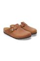 Birkenstock papuci din nubuc Boston maro 1028179