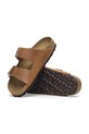 Birkenstock klapki skórzane Arizona brązowy 1028272