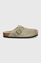 Birkenstock papuci Boston Shearling 1028289 bej AW24