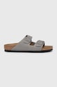 Nubukové pantofle Birkenstock Arizona 1020752 šedá AW24
