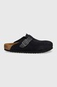 Birkenstock papuci din piele Boston 1028210 bleumarin AW24