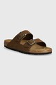 Замшевые шлепанцы Birkenstock Arizona коричневый 1028280