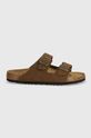 Велурени чехли Birkenstock Arizona 1028280 кафяв AW24