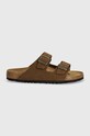 Birkenstock ciabatte slide in camoscio Arizona 1028280 marrone AW24