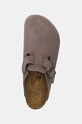 Birkenstock klapki zamszowe Boston fioletowy 1028363