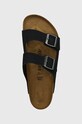 Birkenstock papuci din piele Arizona bleumarin 1028257