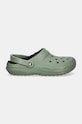 Natikače Crocs Classic Lined Clog 203591.3WP zelena AW24