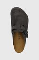 Semišové šľapky Birkenstock Boston sivá 1028602