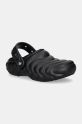 Šľapky Crocs Classic Lined Overpuff Clog plochý čierna 210059.001