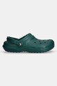 Crocs papuci de casă Classic Lined Clog 203591.302 verde AW24