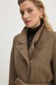 Bruuns Bazaar palton de lana CatarinaBBPerle coat maro BBW4107