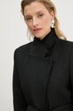 Bruuns Bazaar palton de lana CatarinaBBPerle coat negru BBW4107