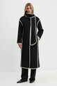 Вовняне пальто Bruuns Bazaar VioletBBAbulas coat чорний BBW4143