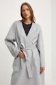 Vlnený kabát Calvin Klein sivá K20K207086