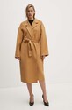Вовняне пальто Calvin Klein K20K207089 коричневий AW24