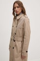 Trench kabát Tommy Hilfiger WW0WW42133 béžová