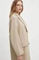 Vlněný kabát BOSS béžová 50518891