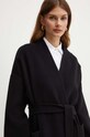 Weekend Max Mara palton de lana 2425016011600 negru