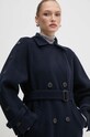 Vlněný kabát Weekend Max Mara 2425016021600 námořnická modř