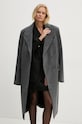 Remain gyapjúkabát Heavy Wool Long Coat szürke 501889514
