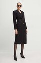 Elisabetta Franchi płaszcz CP00146E2 czarny AW24