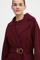 Вълнено палто Elisabetta Franchi бордо CP54D46E2