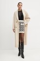 Elisabetta Franchi płaszcz wełniany CP55D46E2 beżowy AW24