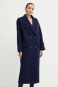 Elisabetta Franchi palton de lana bleumarin CP55D46E2