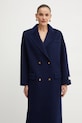 Elisabetta Franchi palton de lana CP55D46E2 bleumarin